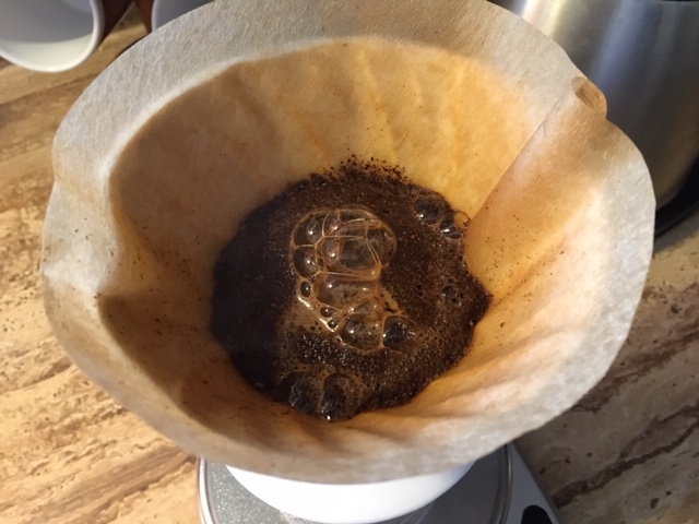 Pourover Coffee bloom