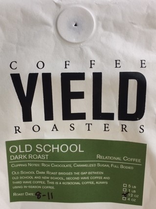 Yield Coffee logo and bag